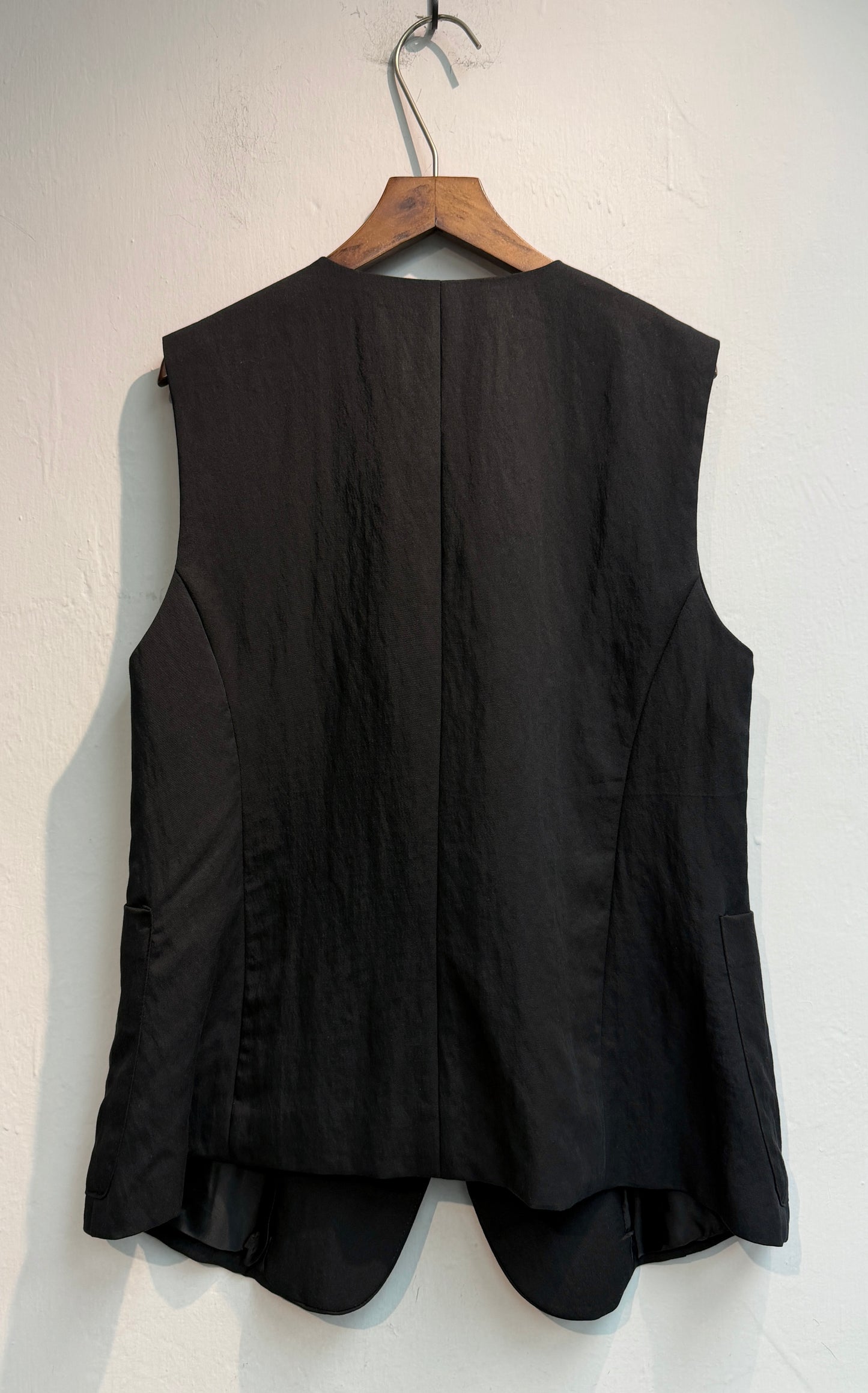 V neck side pocket vest outer #00565