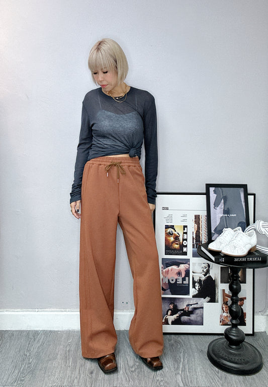 Waistband cotton pants