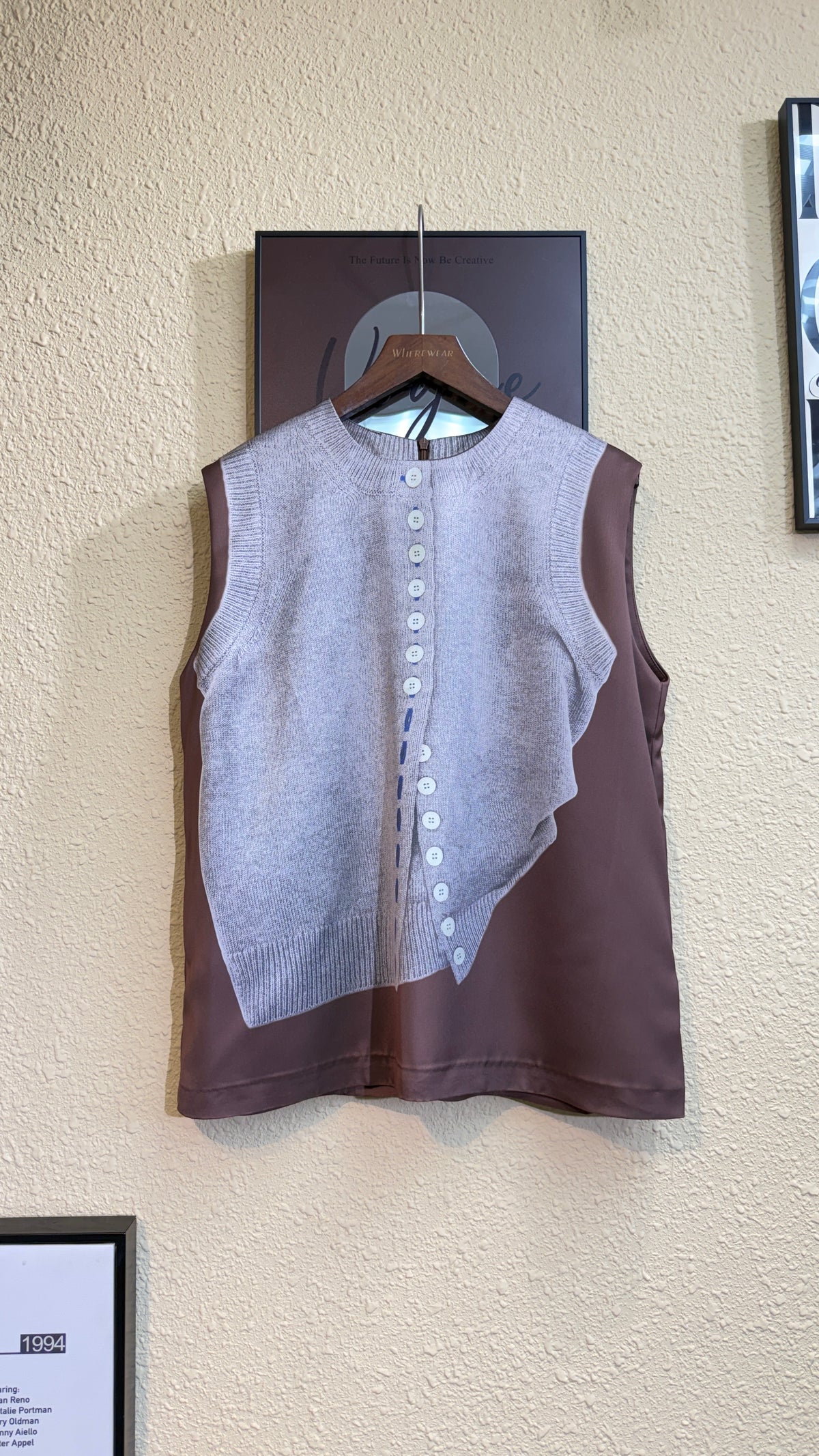 Silky printed sleeveless #00933