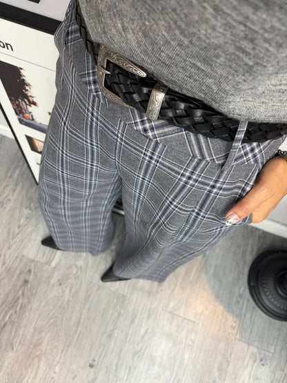 Grid trousers