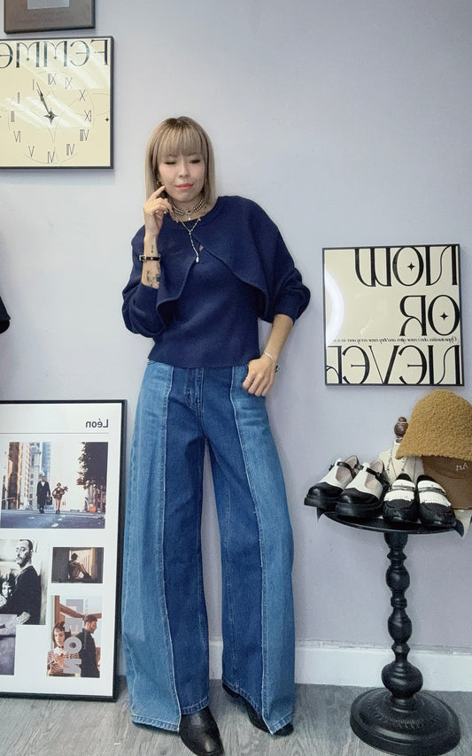 (-20% off)Two pieces rib knit top#00292