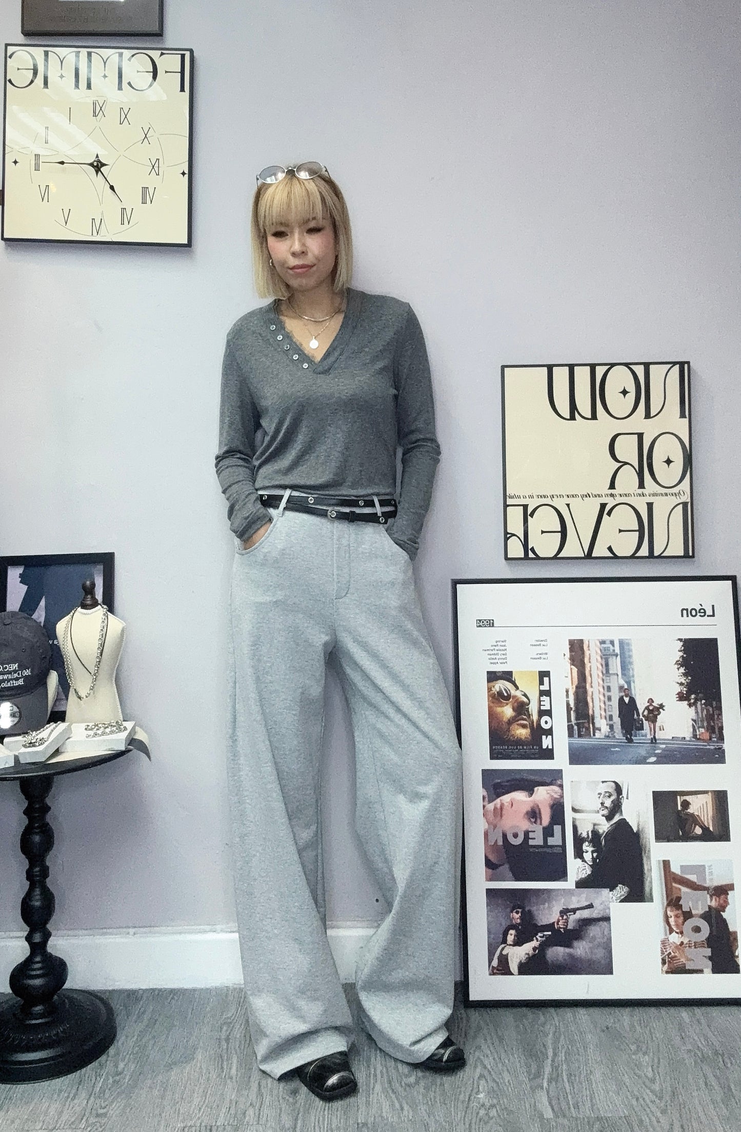 Belt and cotton pants