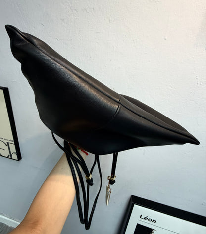 Lambskin drawstring bag