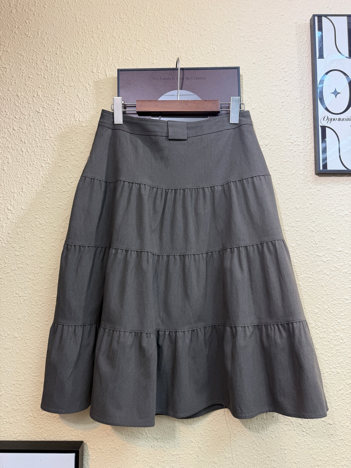 A-line tiered skirt #01013