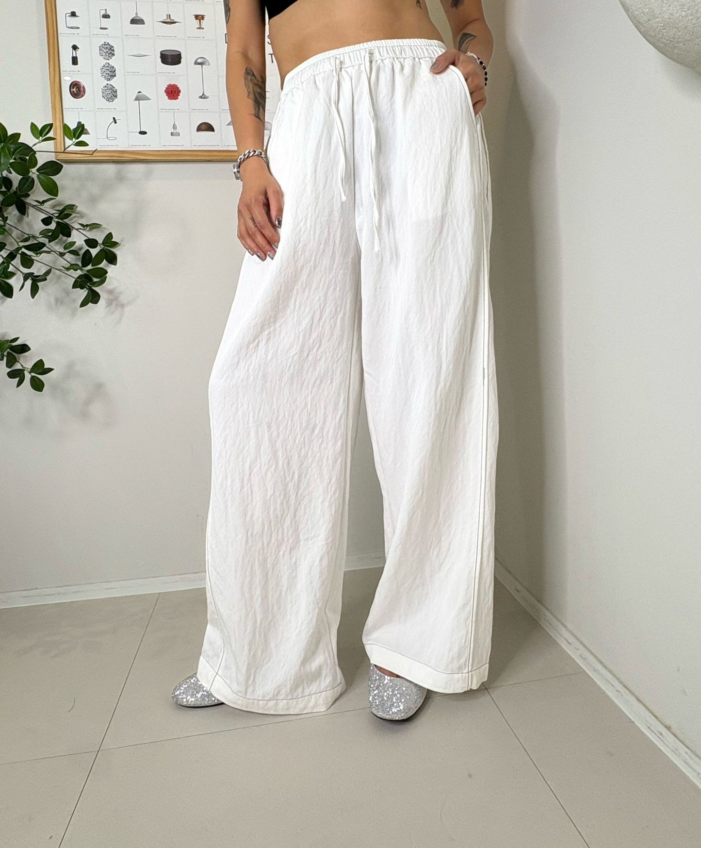 (Promotion-20%)Full elastic line pants #00661