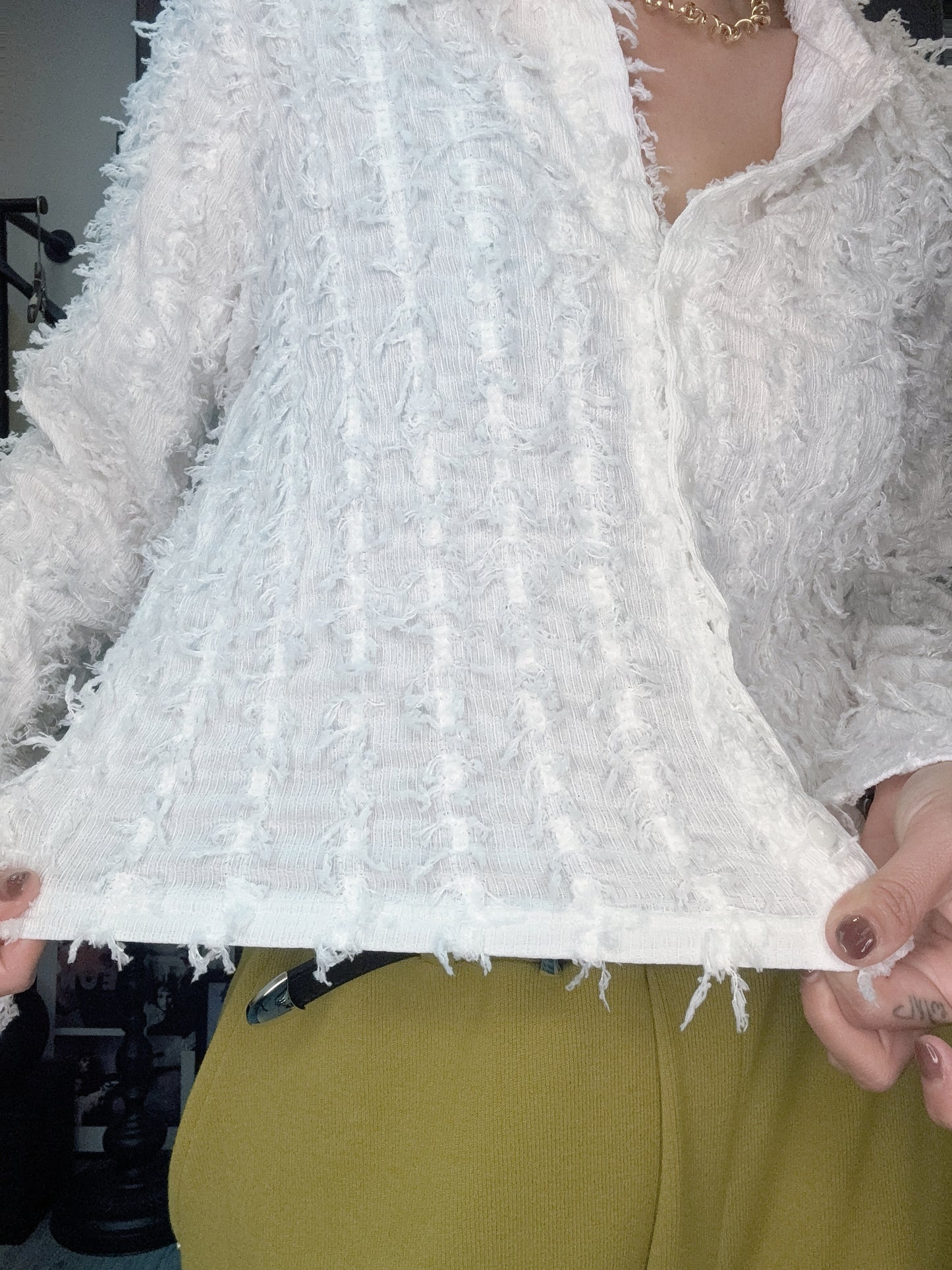 So so shirt collar cardigan #00385