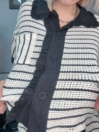Striped knit set #00649