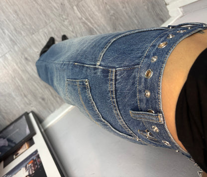 Eyelet waisted jeans #00381