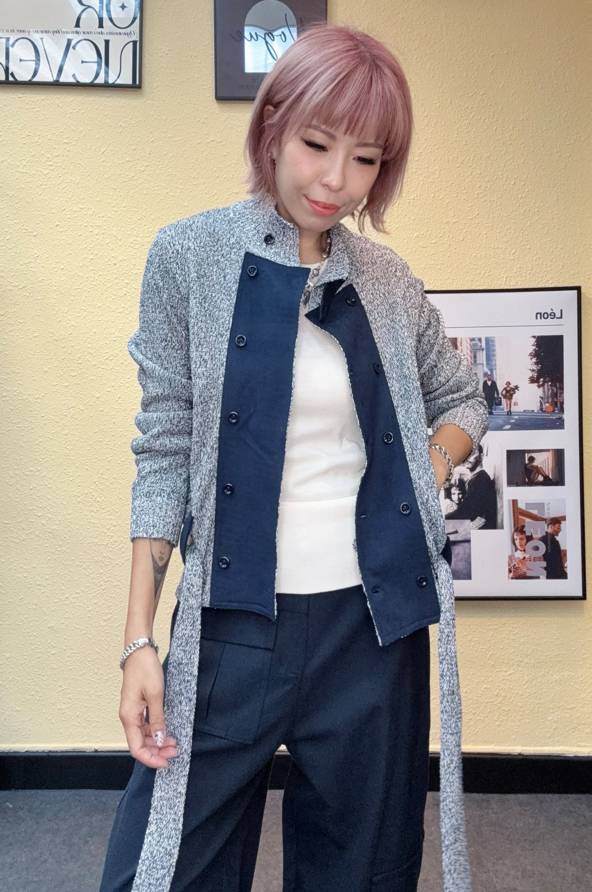 With belt knitted outer #00847