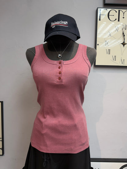 (-30%)Front buttons plain tank #00779