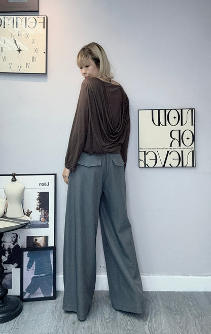 Back mesh plain tee #00409