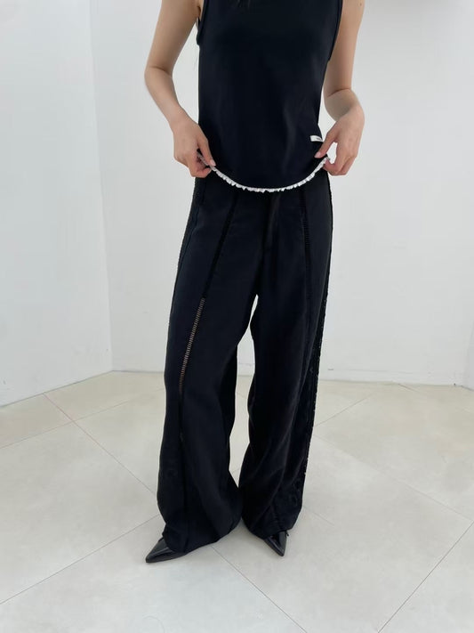(-40%off)Lace sided pants