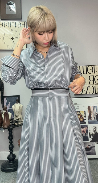 Striped shirt dress