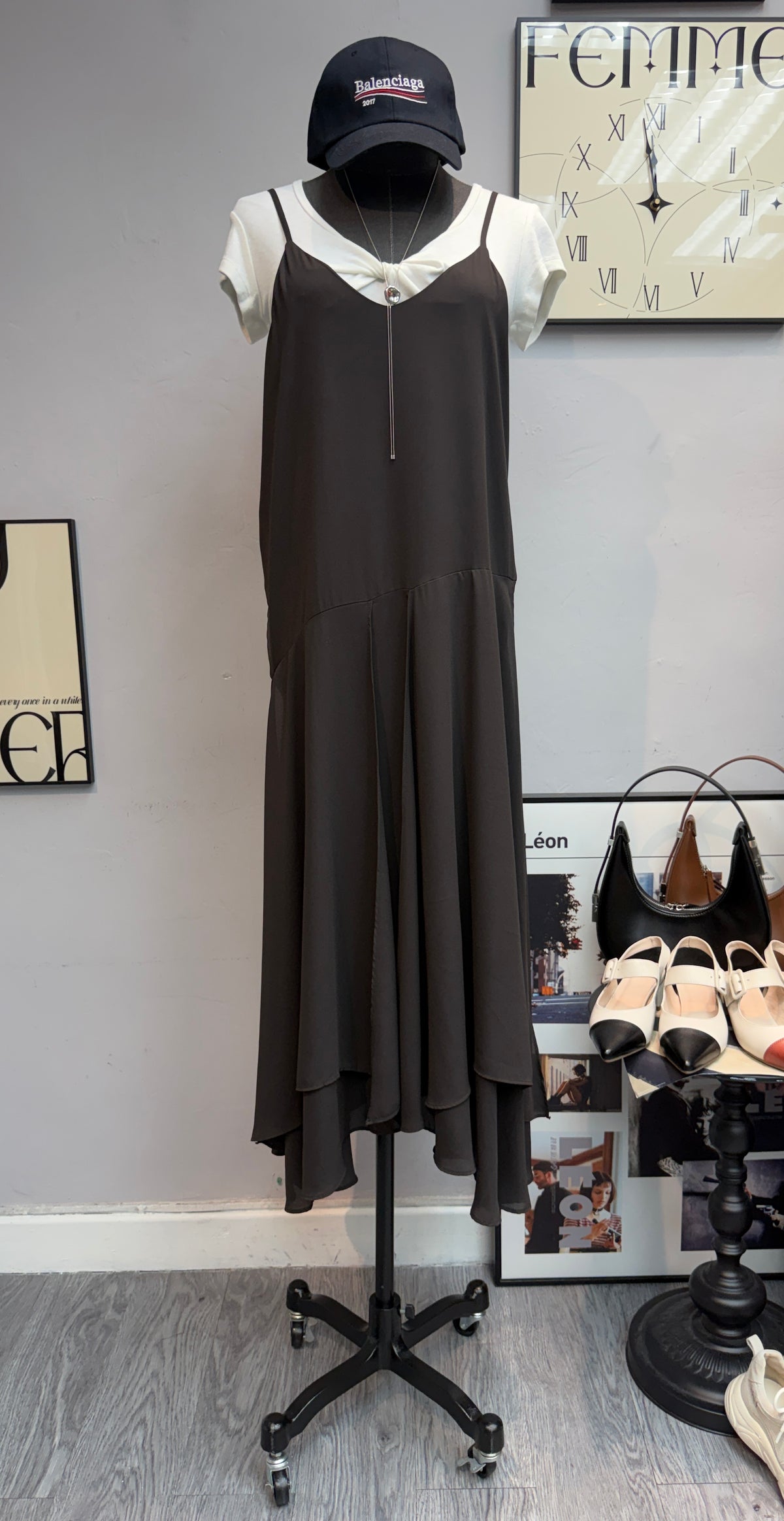 (-30%)Deluxe chiffon cami dress