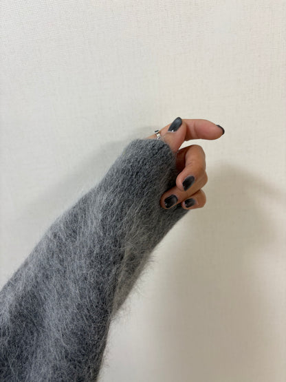 Polo v neck wool top #00145