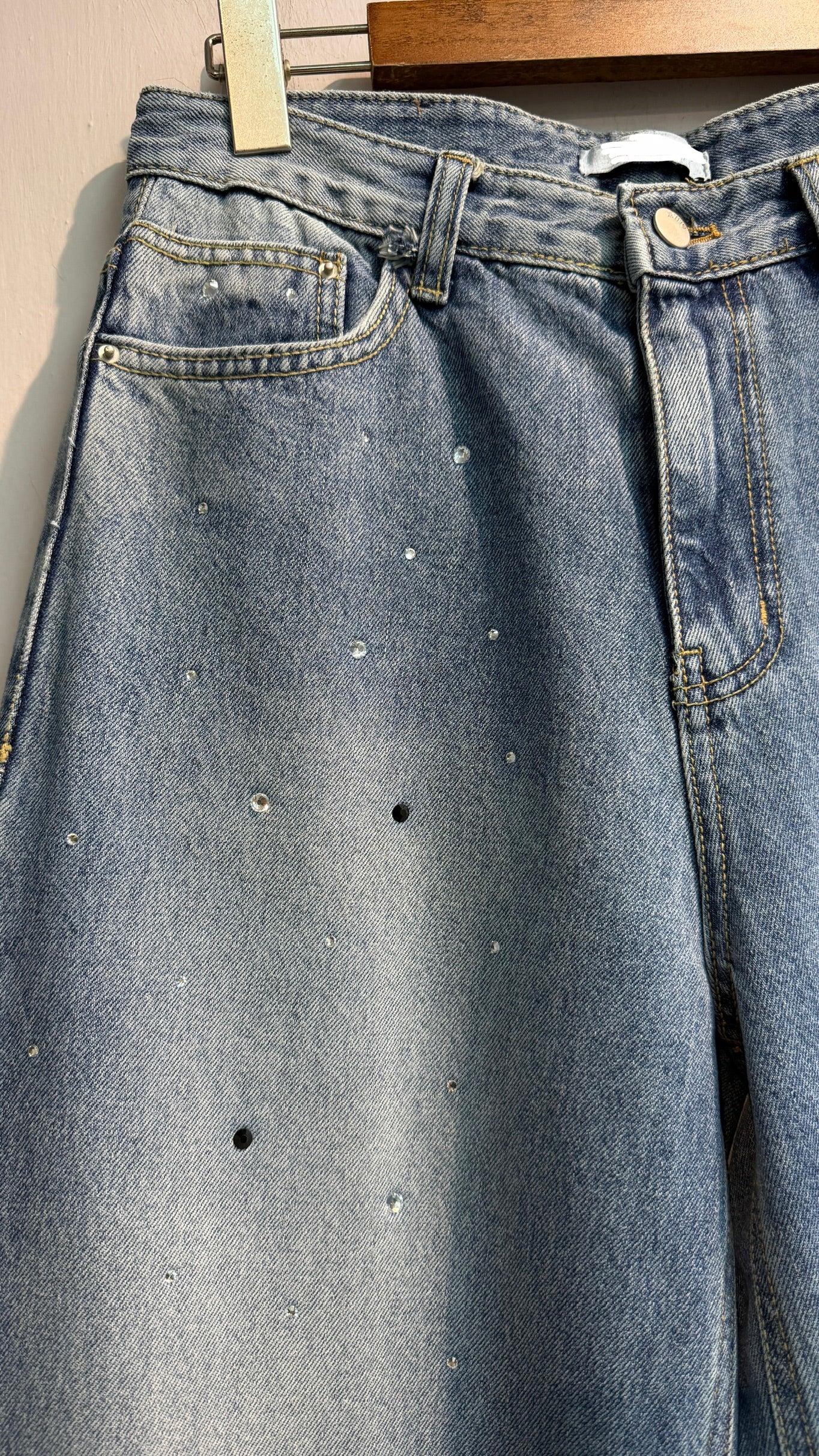Front mini beans jeans #00769