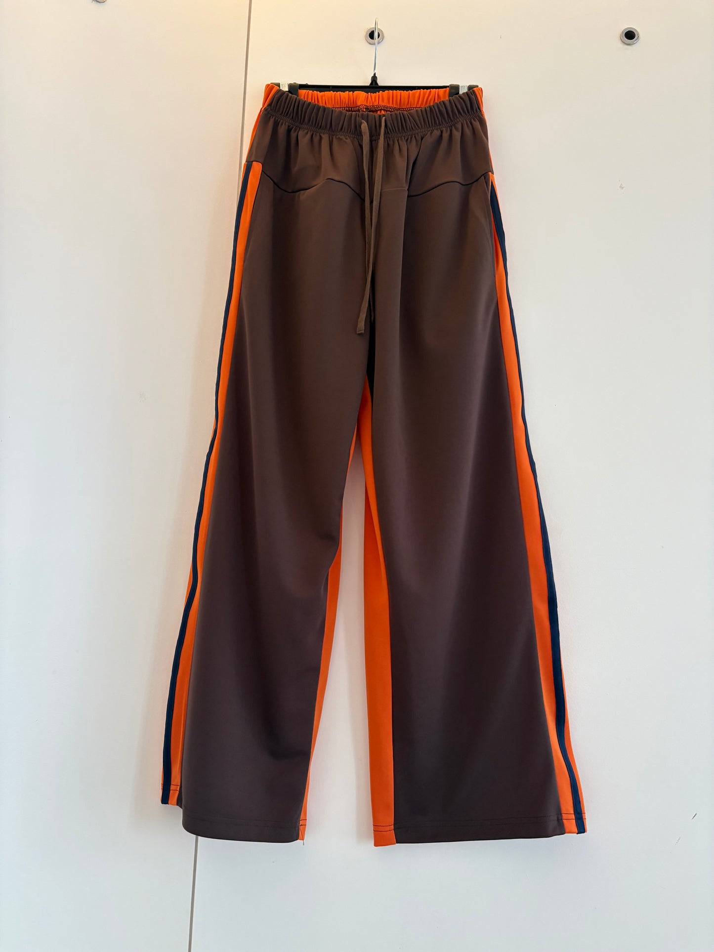 Two tone polyester pants #00801