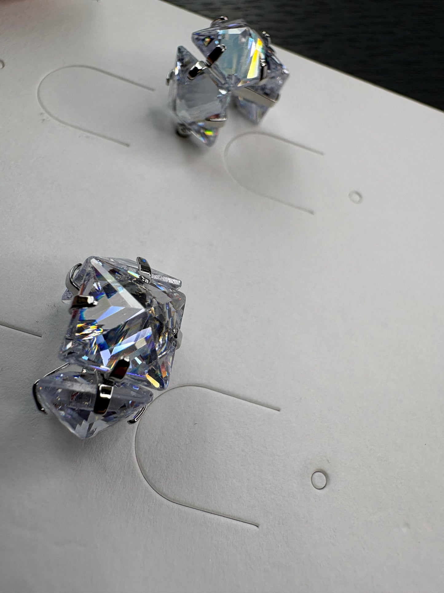 Square shaped hoop earrings