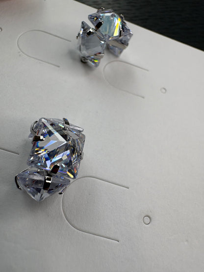 Square shaped hoop earrings