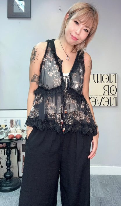 Paisley chiffon tank blouse #00767