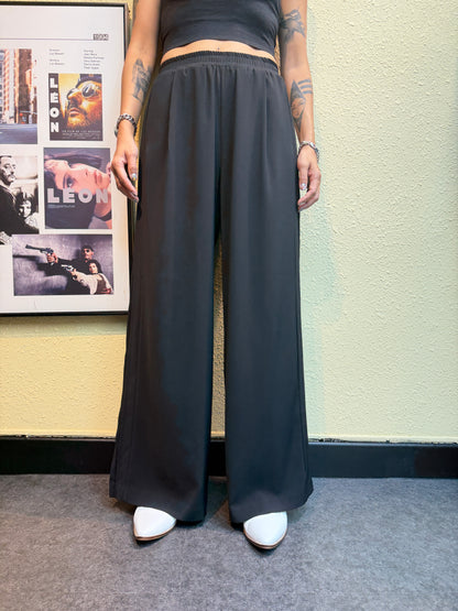 Side pleated pants #008867