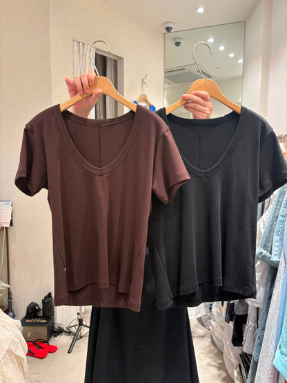 Big v neck tee #00811