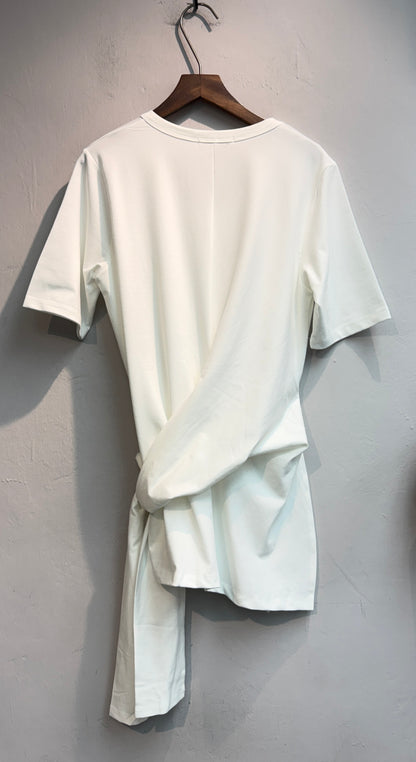 Side tie plain tee #00697