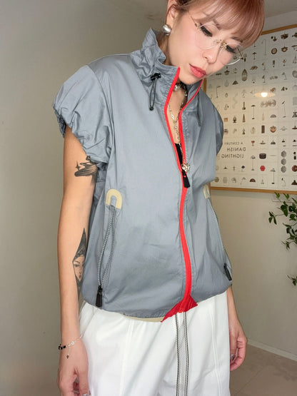 (Promotion -20%)Puff sleeves windbreaker #00691