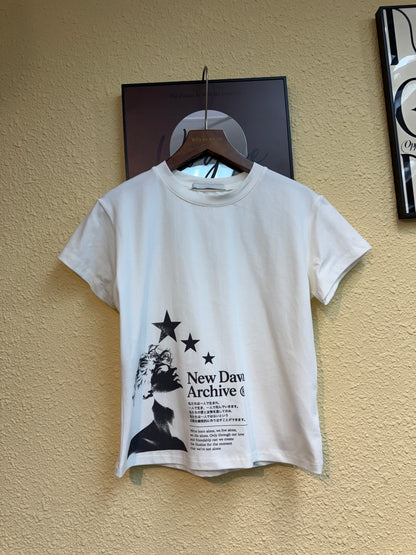 Man printed slim tee #00871