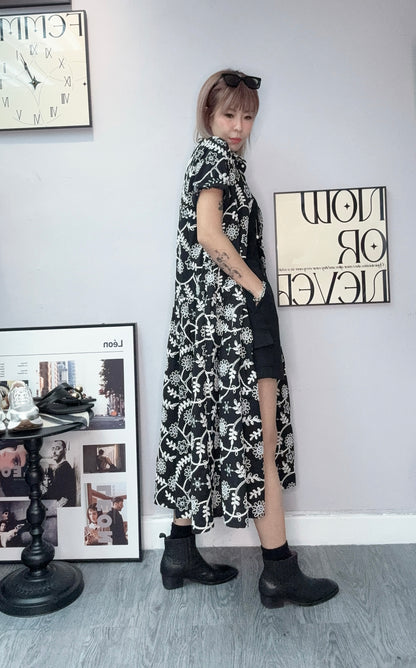 Full embroidery dress #00608