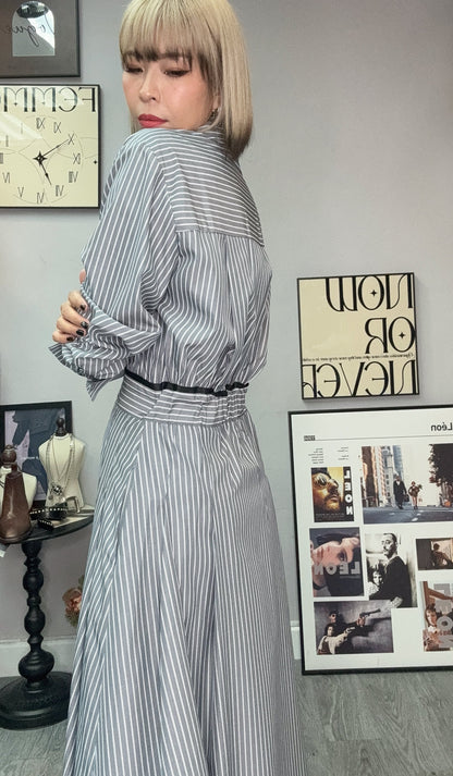 Striped shirt dress