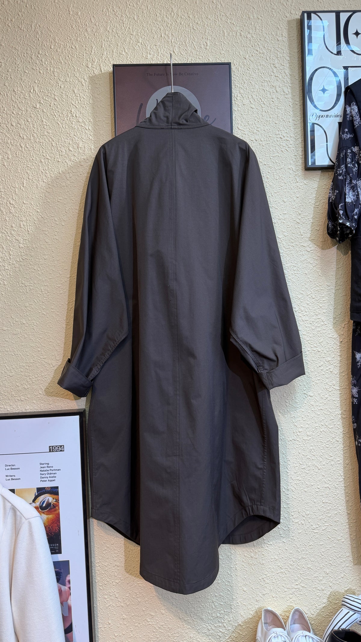 Stand-collar trench coat #00938