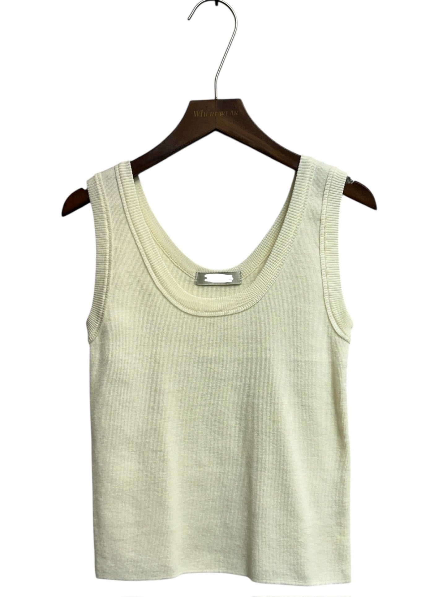 Plain knitted tank top