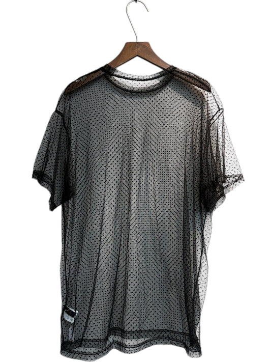 See through dot  short sleeves top #00447