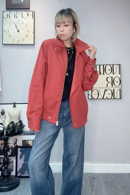 Zip buttons shirt jacket #00384