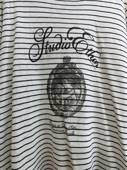 Striped black logo knitted top #01026