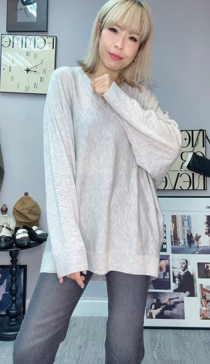 V neck loose knit #00230