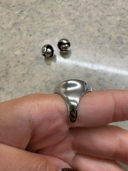 Concentric silver ring #ass011