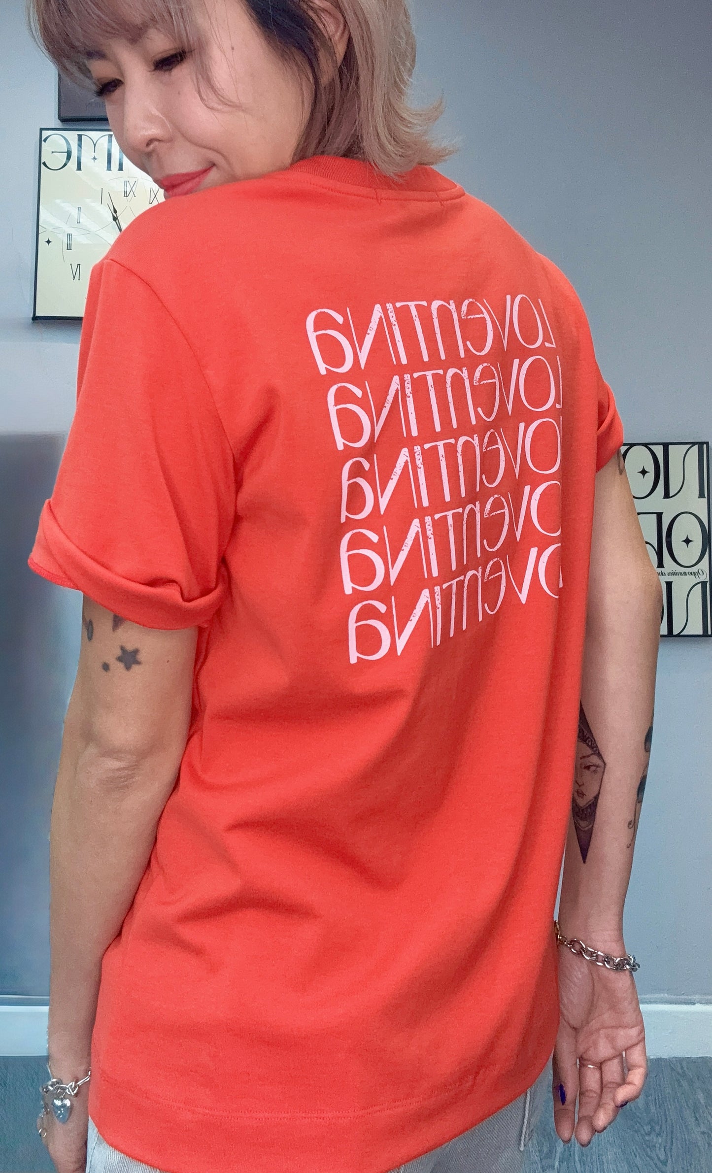 Back words tee #00399