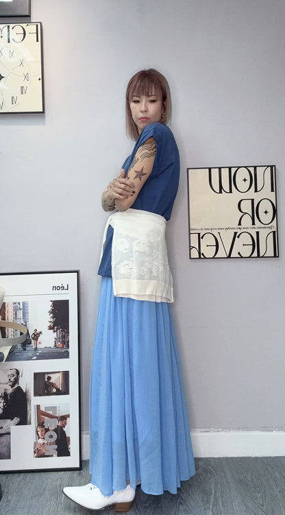 Twist collar long tee #00594