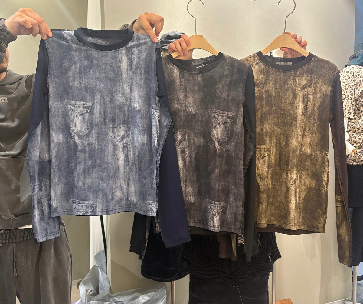 Pocket printed dye-in tee #00993