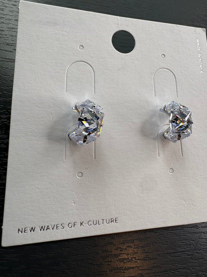 Square shaped hoop earrings