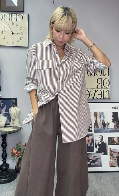 Two pocket midi length shirt
