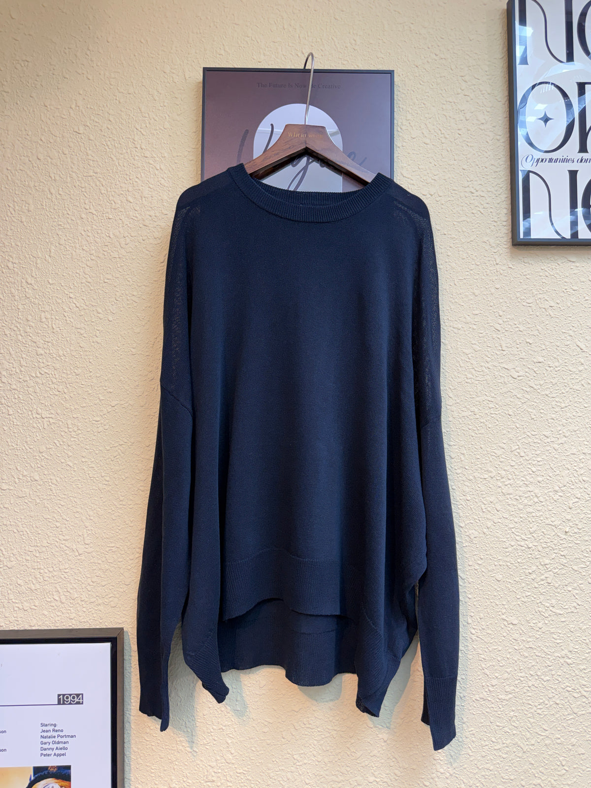 Back tag batwing knitted top #00959