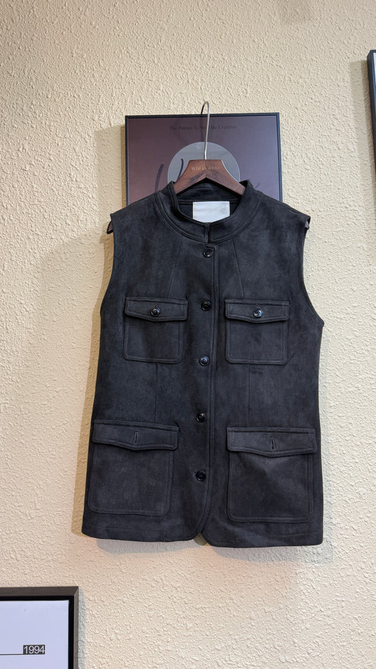 Suede vest outer #00945