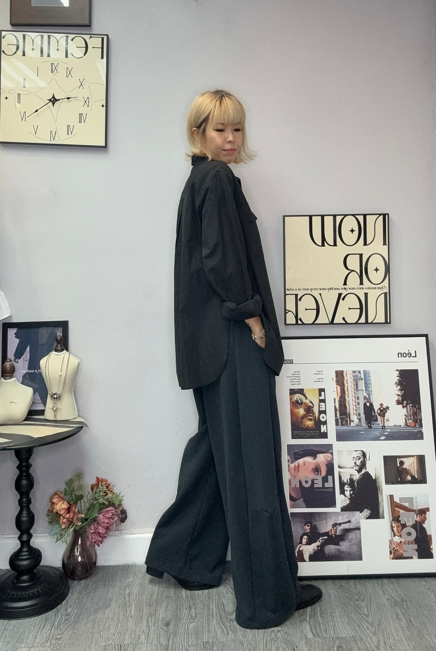 Two pocket midi length shirt