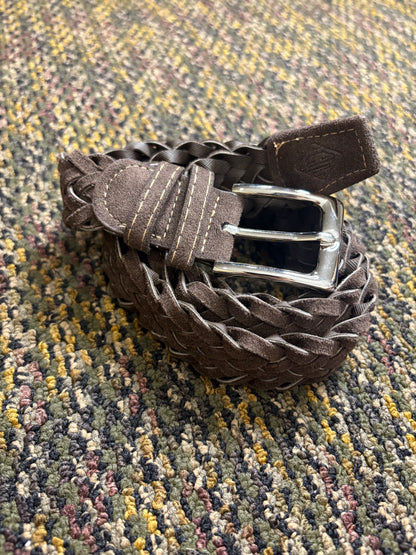 Suede weaved belt