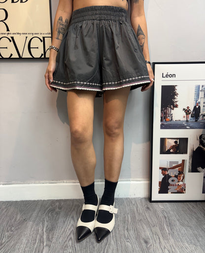 Ethnic trim shorts #00686