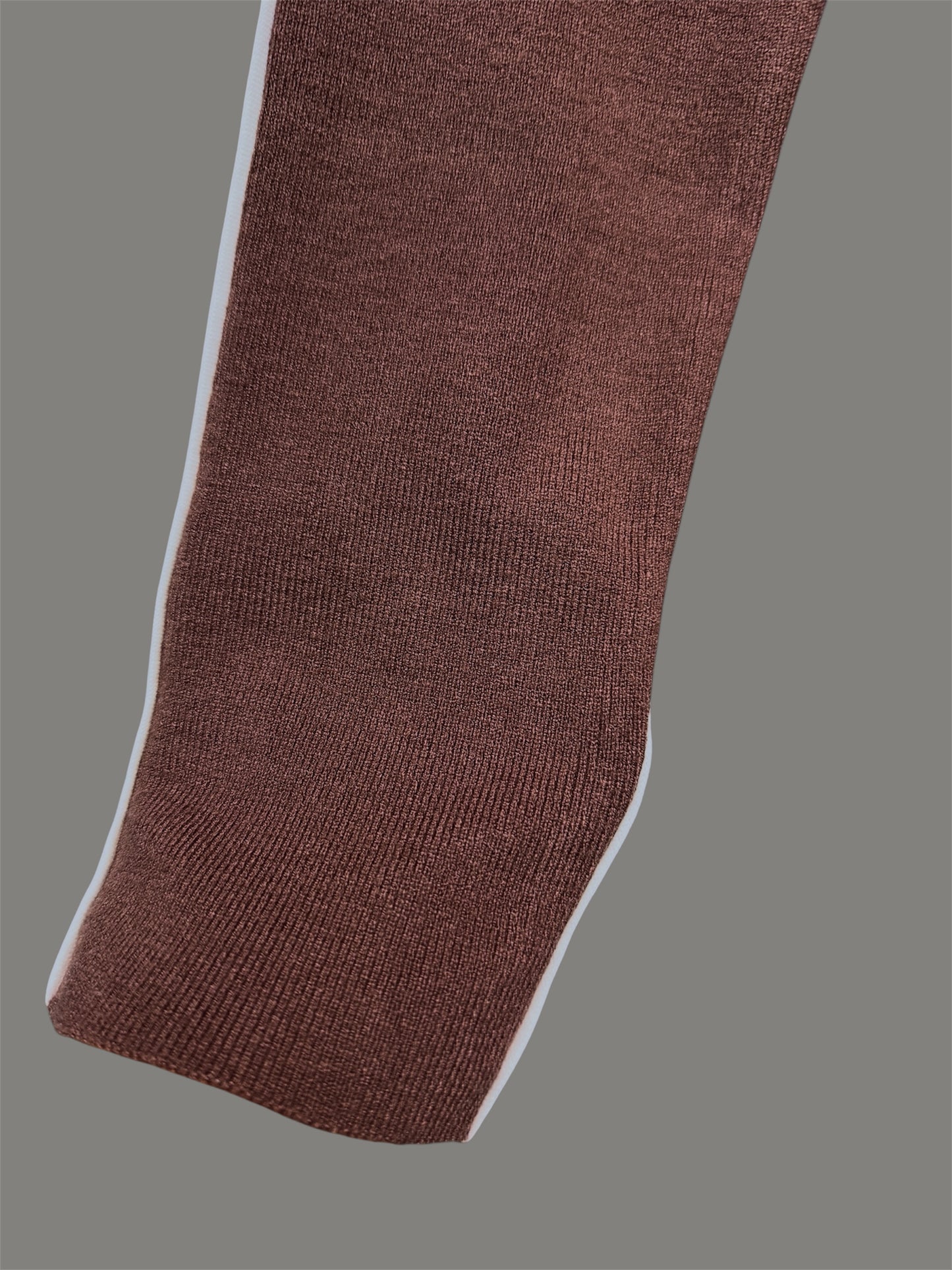 Stand collar side white wool top #00046