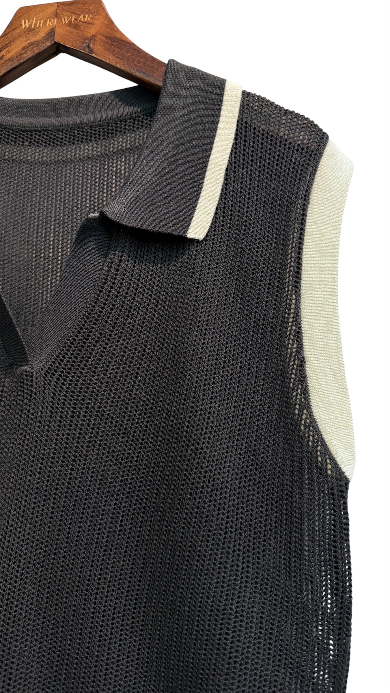 Polo sleeveless knitted #00797